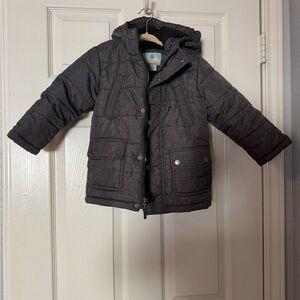 Class Club Charcoal Hooded Puffer Jacket